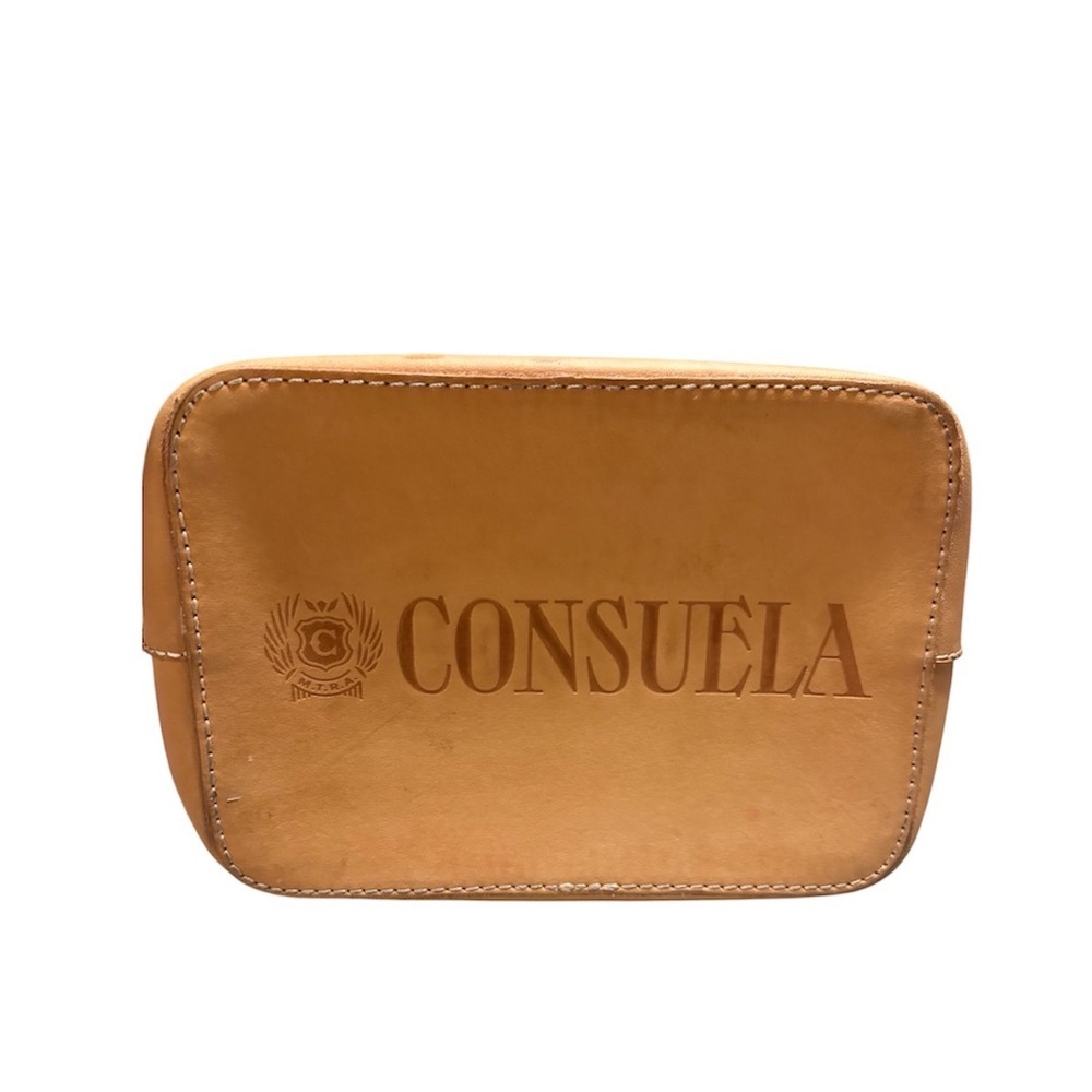 Consuela Diego Wedge Crossbody Bag Women's Tan Leather Multi-Color Strap - Picture 4 of 7